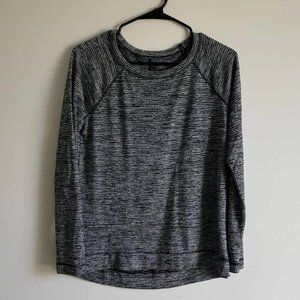 Loft Outlet Lounge Oversized Long Sleeve Black Striped Shirt XS